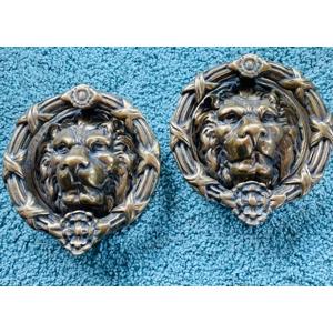 Antique Bronze Lion Head Door Knocker