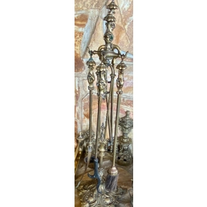 Victorian Antique Bronze Fireplace Set