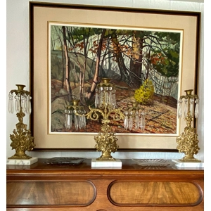 3 Piece Brass Candelabra