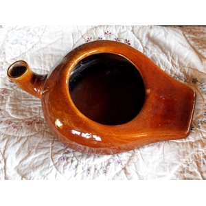 Amber Glazed Ceramic Bed Pan
