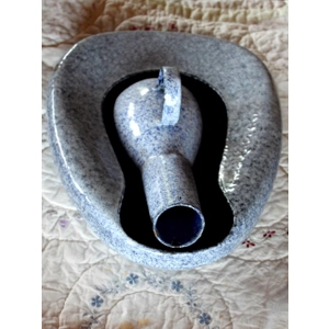 Vintage Blue Enamel Bedpan