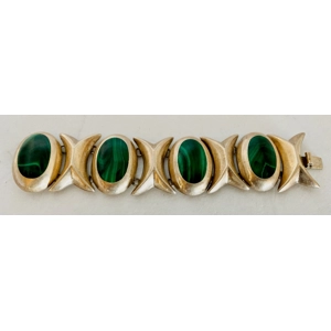 Malachite Bracelet 925 Sterling