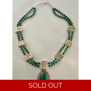 Malachite Silver Necklace