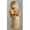 G Ruggeri Italy Hand Carved Alabaster 4" Statuettes Signed G.R