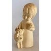 G Ruggeri Italy Hand Carved Alabaster 4" Statuettes Signed G.R