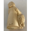 G Ruggeri Italy Hand Carved Alabaster 4" Statuettes Signed G.R