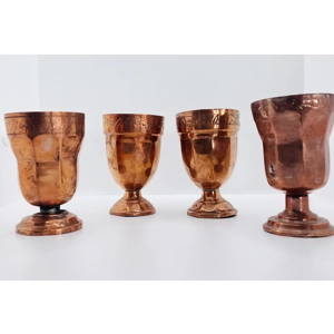Set of 4 Copper Wine Goblets