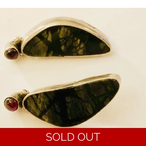 Labradorite/Garnet Earrings