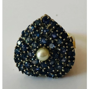 14kt Yellow Gold Sapphire Cocktail Ring