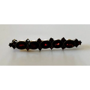 Gold Filled Garnet Brooch