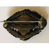 Diamond Shaped Brooch Onyx Center