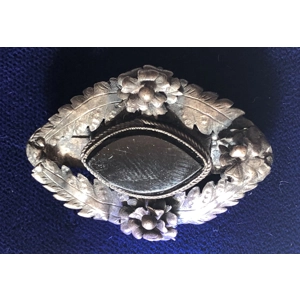 Diamond Shaped Brooch Onyx Center