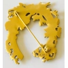 Gold Horseshoe Wreath Brooch