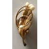 Gold Leaf with Pearls Brooch