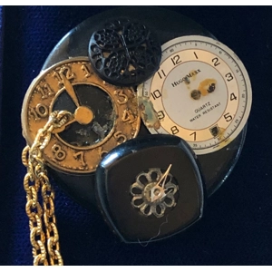 Clocks Brooch