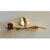 Birks Gold Stemmed Rose Brooch