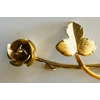 Birks Gold Stemmed Rose Brooch