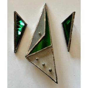 Vintage Andrea Pope Green Silver Set
