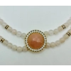 Rose Quartz & Rhinestone Necklace