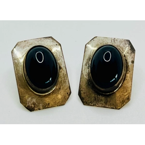 Sterling Silver & Onyx Earrings