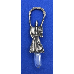 Sterling Silver Figure with Crystal Pendant