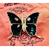 Blue & Green Butterfly Brooch