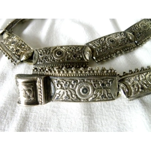Russian 84 Silver Niello Belt