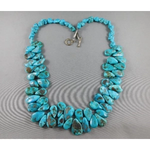 Navajo Tear Drop Kingman Turquoise J825 UQB