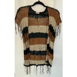 Zana Couture Woven Leather Vest