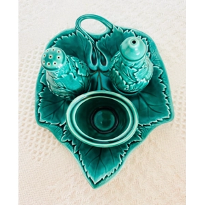 Wedgewood Majolica Salt and Pepper Set