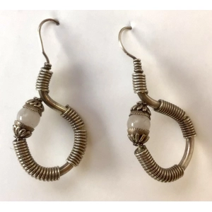 White Moonstone Earrings