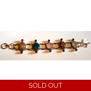 5 Stone Sterling Bracelet