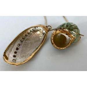 10K Gold Chain with 2 Shells