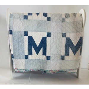 'M' Handmade Patch Quilt