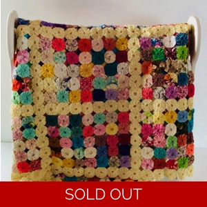 Handmade Yo-yo Patchwork Quilt