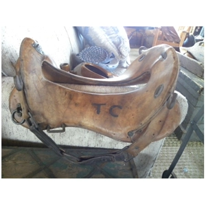Antique Union Saddle Leather Cinch Seat