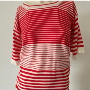 Hudson Bay Red & White Striped Knit
