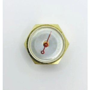 Small Vintage Brass Thermometer
