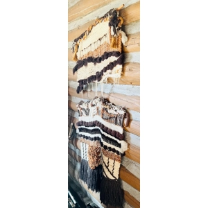 White, Orange, & Brown Macrame