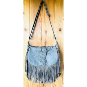 Street Level Gray Leather Purse