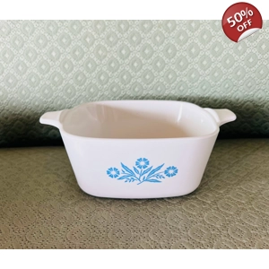 P-43-B - Blue Cornflower Casserole Dish