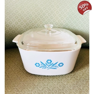 Blue Cornflower Casserole Dish