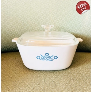 P-2 1/2-2-B - Blue Cornflower Casserole Dish