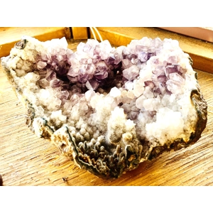 Geode Crystal with Black & Gold Droppings