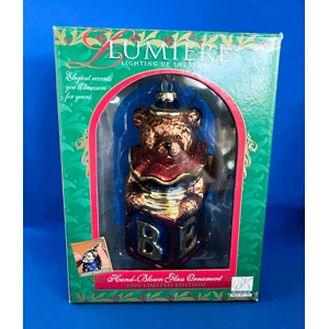 Vintage Lumiere Hanging Teddy in Box Ornament
