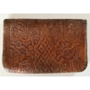 Brown Handmade Floral Design Clutch