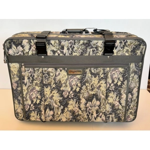 Vintage Floral Tapestry Suitcase