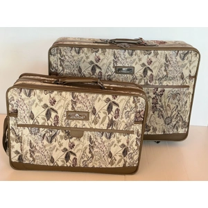 Vintage Floral Tapestry Suitcases