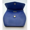 Blue Textured Leather Handbag
