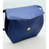 Blue Textured Leather Handbag